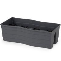 Кашпо 585*280мм 20л графитовый на перила М9039 /5шт/ Альтерн