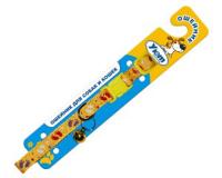 Ошейник капрон 1,0*30см цветной тесьма с орн.с колокольчиком/ГО5/Евро