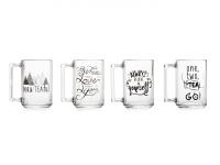 Кружка 320мл "ФИТНЕС"  ЧАЙ И КОФЕ микс LUMINARC