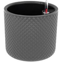 Кашпо ФАСЕТ D220 6,2л графитовый с автополивом+вставкой М3237