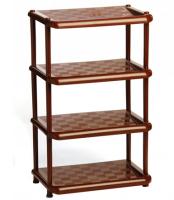 Полка для прихожей универсал 4секц коричневый М2711