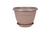 Цветочный горшок Флора 4л фраппе с поддоном 5PL0304