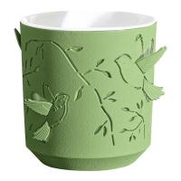 Кашпо Колибри 2,5л оливковый с белой вставкой КШ-4653 /12шт/ПП