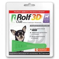 Капли Рольф Клаб 3D для собак от блох до 4 кг Капли Рольф Клаб 3D для собак от блох до 4 кг