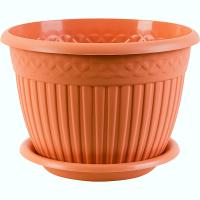 Кашпо Византия 3л карамельный под. КШ-4468 /28шт/ПП