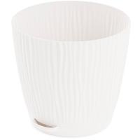 Кашпо Флис 0,7л белый прик. под. М8426 /24шт/ Альтерн