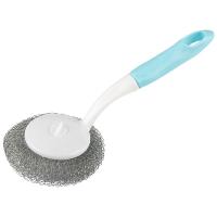 Губка д/посуды SM-05 с рукояткой металл 104464/20шт/Рыжий Кот