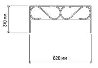 Забор металлический "Узкий" 4,1м комп-т (5секций*37*82см)