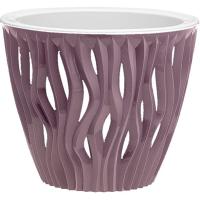 Кашпо Вдохновение 4,5л пыльная роза с вставкой КШ-9967 /10шт/ПП