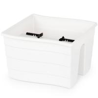 Кашпо 290*290мм 10л белый на перила М8913 /8шт/ Альтерн