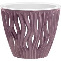 Кашпо Вдохновение 5,7л пыльная роза с вставкой КШ-9968 /8шт/ПП