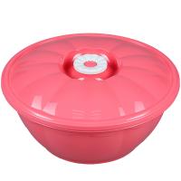 Таз 4,5л с крышкой розовый/03100/Арз