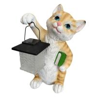 Фигура Котенок с фонарем (рыжий) 718596/F882