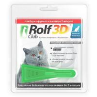 Капли Рольф Клаб 3D для кошек от блох более 4 кг Капли Рольф Клаб 3D для кошек от блох более 4 кг