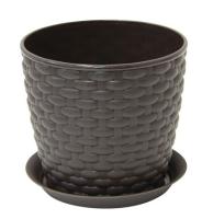 Кашпо РОТАНГ 1л коричневый М 3080