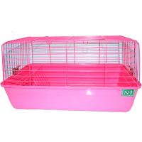 Клетка д/круп.грыз (кролик) N1 ДКкR1 с кормушкой для сена 60*36*32см розовый/4шт/Евро