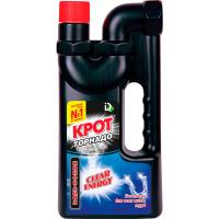 Ср-во д/засоров КРОТ Торнадо 1000г гель/6шт/