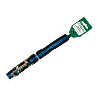 Поводок капрон 20мм*3м черный с синей полосой  DONBARON