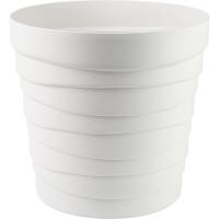 Кашпо Бархан 7,5л белый с дренаж вставкой КШ-5752 /12шт/ПП