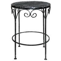 Столик садовый декор ПРОВАНС черный с патиной №3 РЗДИ