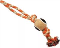 Игрушка для собак Грейфер канатный 2 узла с мячом 38см ГР1011