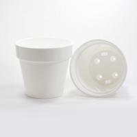 Кашпо Порто 15л с дренаж. вставкой белый