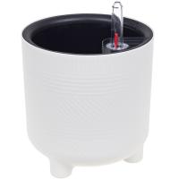 Кашпо ШЭНК D150 2л белый ротанг с автополивом+вставкой М3240