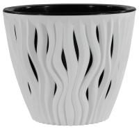 Кашпо Вдохновение 7,5л белый/черный КШ-8666 