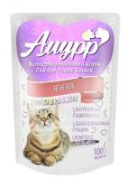 Корм для кошек Амурр 100г  ЖЕЛЕ ягненок