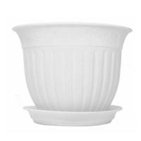 Цветочный горшок Виноград 2,25л белый с поддоном 5PL0149 