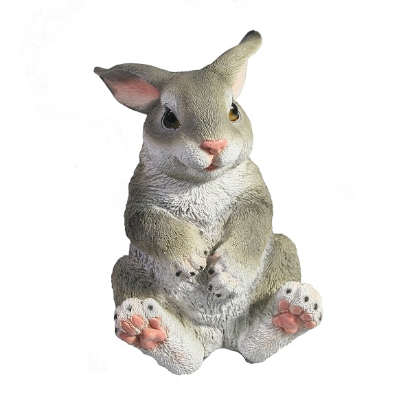 Зайка Cтепашка сидит (серый) L15W12,5H19  718185/F849