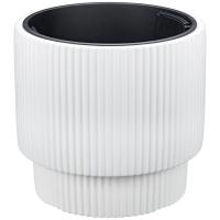 Кашпо СТРИП 390*370мм 40л белый с вставкой М3414