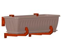 Крепление для балконных ящиков терракот М3229 (в комплекте 2шт)