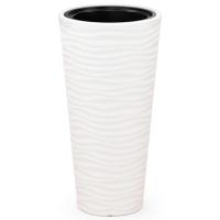 Кашпо Оазис 63л белый со вставкой/М8081