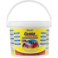 Корм для рыб Tetra Cichlid Colour Mini ведро 10 л мини-шарики для всех видов небольших цихлид