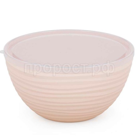 Чаша Оазис 2,5л с крышкой бежевый М8403 /11шт/ Альтерн