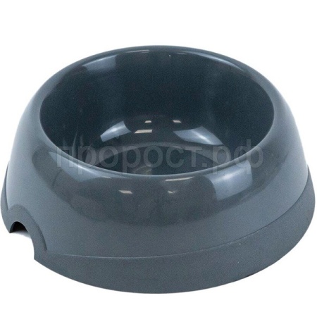 Миска одинарная пластик №5 1,2л серая/2305сер/Дарэлл