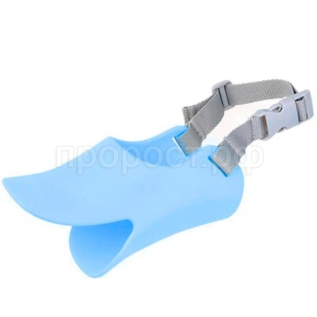 Намордник уточка L обхват носа 16см обхват головы 19-35см НН-9 голубой
