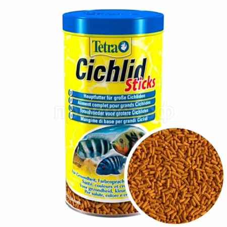 Корм для рыб Tetra Cichlid Stiks банка 1000 мл палочки для цихлид и крупных рыб