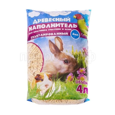 Наполнитель для грызунов древесный Ерошка 4 л