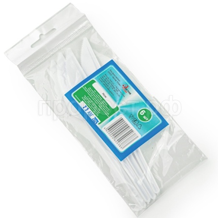 Нож столовый (6шт) белый /300шт/ АУ