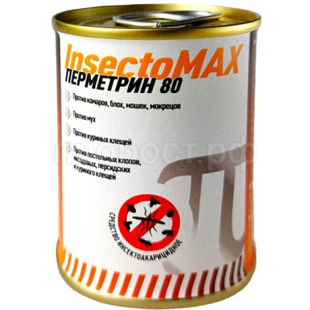 Шашка InsectoMAX Перметрин 80 (перметрин) 80гр банка Пироспецэффект 