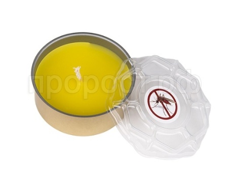 Свеча репеллентная от комаров Цитронелла 60гр банка СЦБ60  Свеча репеллентная от комаров Цитронелла 60гр банка СЦБ60