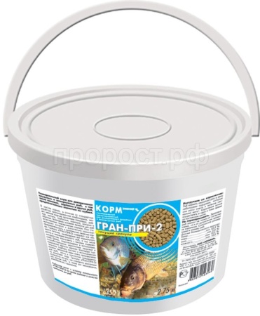 Рыбы ведро ГРАН-ПРИ 2 универсальные тонущие гранулы 1,35кг(2,75л)/271/Зоомир
