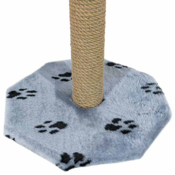 Когтеточка столбик мех, джут серый 35*35*50см/DONBARON