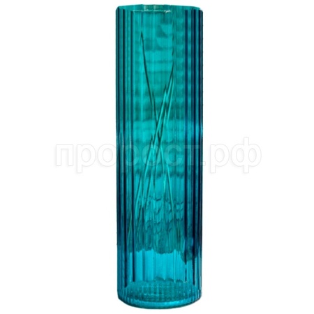 Ваза д/цветов Цилиндр рифленая бирюза стекл. /1905-Н5 /1шт/ДК Ваза д/цветов Цилиндр рифленая бирюза стекл. /1905-Н5 /1шт/ДК