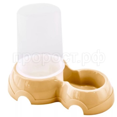 Миска автопоилка пластик 1000мл бежевая/2315беж/Дарэлл