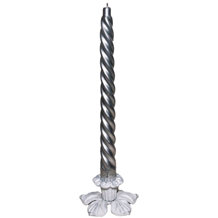 ДЕКОР Подсвечник Цветок бел серебро РЗДИ/1шт