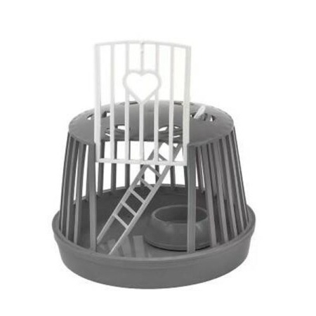 Переноска д/мелких животных пластик (комплект) серый/3564/