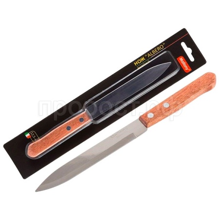 Нож д/овощей ALBERO MAL-05AL 12,5см нерж.сталь с деревянной рукояткой 005168/144шт/Mallony